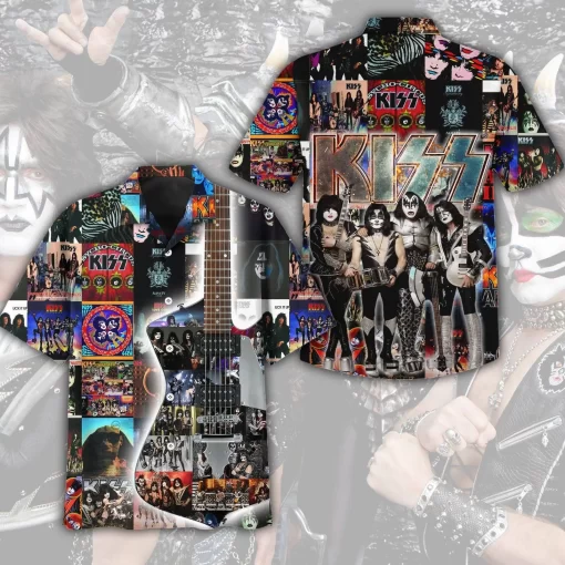 Kiss Band All The Albums Hawaiian Shirt