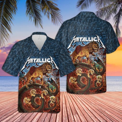 Metallica Zeb Love Lion Snake Hawaiian Shirt