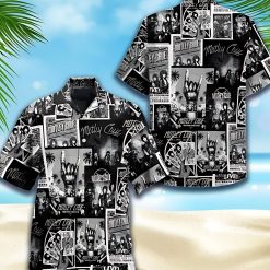 Motley Crue Concert Collage Black Hawaiian Shirt