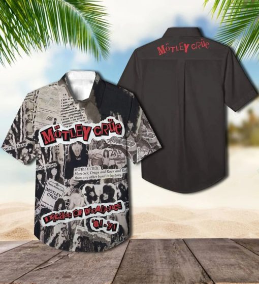 Motley Crue Decade of Decadence Hawaiian Shirt