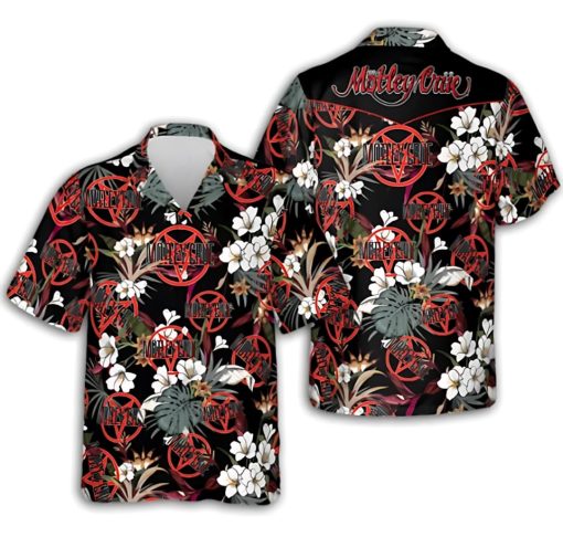 Motley Crue Paradise City Pentagram Hawaiian Shirt