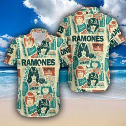 Ramones Punk Rock Collage Hawaiian Shirt