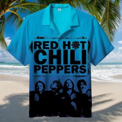 Red Hot Chili Peppers Band Blue Hawaiian Shirt