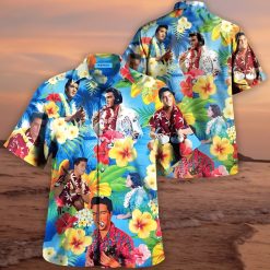 The Many Moods of Elvis Hawaiian Shirt