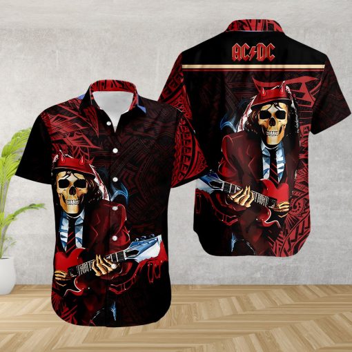 AC/DC Power Up Skull Hawaiian Shirt