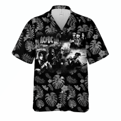 Ac&Dc Tropical Legends Art Flowers Pattern Hawaiian Shirt