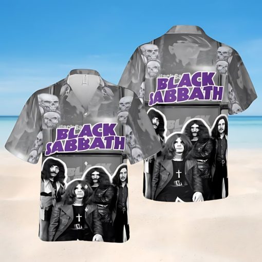 Black Sabbath Band Member Vintage Style Hawaiian Shirt