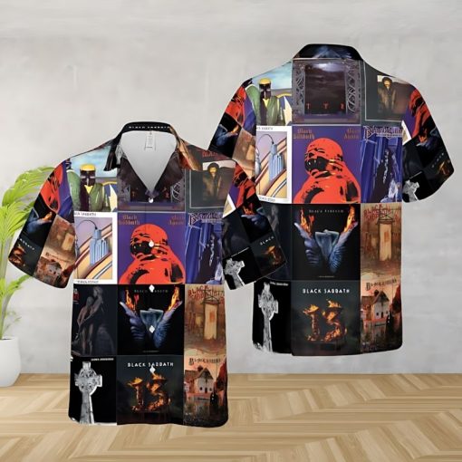 Black Sabbath Hard Rock Band Album Covers Hawaiian Shirt