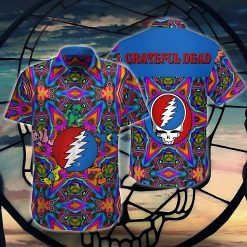 Grateful Dead Kaleidoscope Lightning Hawaiian Shirt