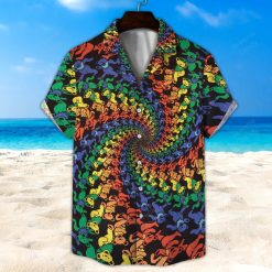 Grateful Dead Spiral Dancing Bears Hawaiian Shirt