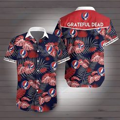 Grateful Dead Tropical Leaves Hawaiian Shirt