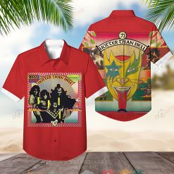 Kiss Band Hotter Than Hell Short Sleeve Hawaiian Shirt