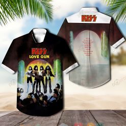 Kiss Band Love Gun Album Short Sleeve Hawaiian Shirt