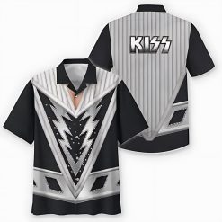 KISS Lightning Bolt Hard Rock Hawaiian Shirt