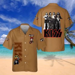 Kiss Rock Legends Yellow Hawaiian Shirt