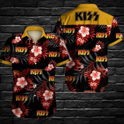 KISS Tropical Hibiscus Hard Rock Hawaiian Shirt