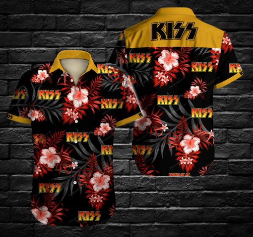 KISS Tropical Hibiscus Hard Rock Hawaiian Shirt