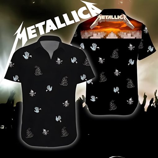 Metallica Black Album Tribute Hawaiian Shirt