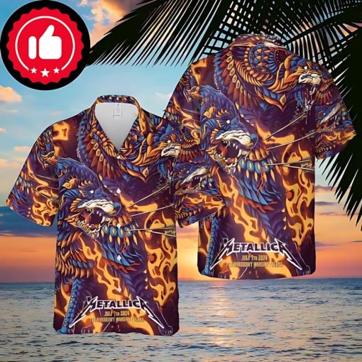 Metallica Concert at PGE Narodowy in Warsaw Poland on July 7 2024 Hawaiian Shirt