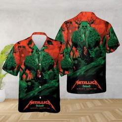 Metallica M72 Helsinki Olympic Stadium in Helsinki Finland Hawaiian Shirt