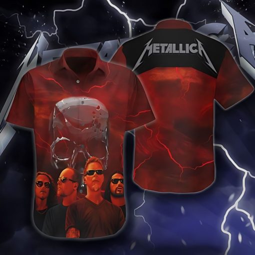 Metallica Thunder Skull Hard Rock Hawaiian Shirt