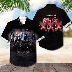 Motley Crue Girls Girls Girls Black Album Hawaiian Shirt