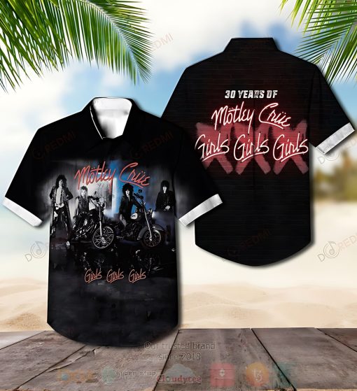 Motley Crue Girls Girls Girls Black Album Hawaiian Shirt