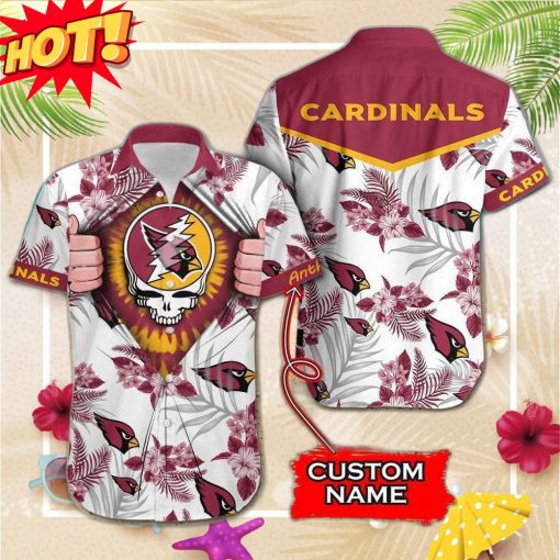 NFL Arizona Cardinals Grateful Dead Personalized Hawaiian Shirt