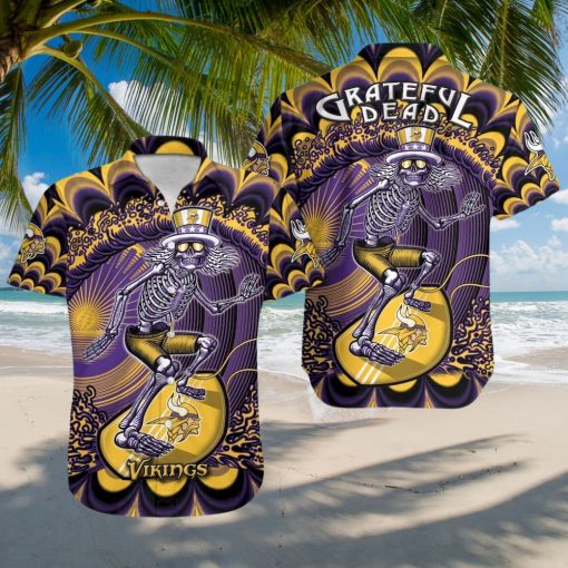 NFL Minnesota Vikings Grateful Dead Hawaiian Shirt