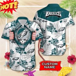 NFL Philadelphia Eagles Grateful Dead Personalized Hawaiian Shirt