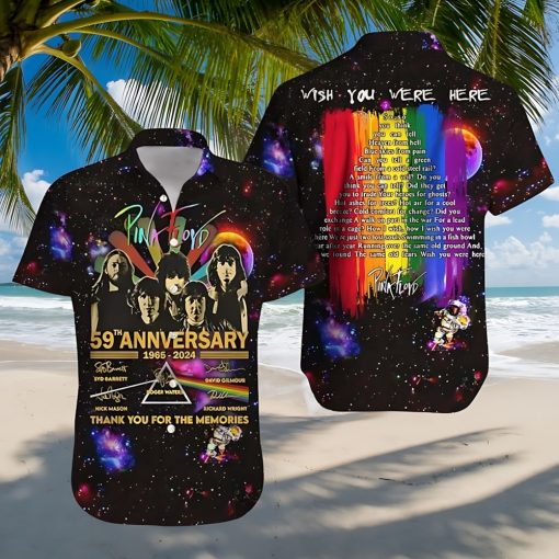 Pink Floyd 59th Anniversary 1965-2024 Thank You For The Memories Hawaiian Shirt