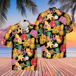 Pink Floyd Band Pineapple Black Yellow Hawaiian Shirt