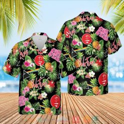 Pink Floyd Band Pineapple With Leaves Hawaiian Shirt