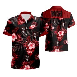 Rush Red Hibiscus Hawaiian Shirt