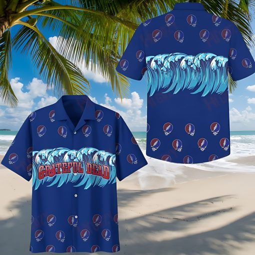 Sunrug Grateful Dead Blue Hawaiian Shirt