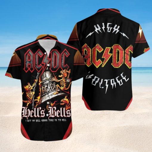 AC/DC Hells Bells High Voltage Hawaiian Shirt