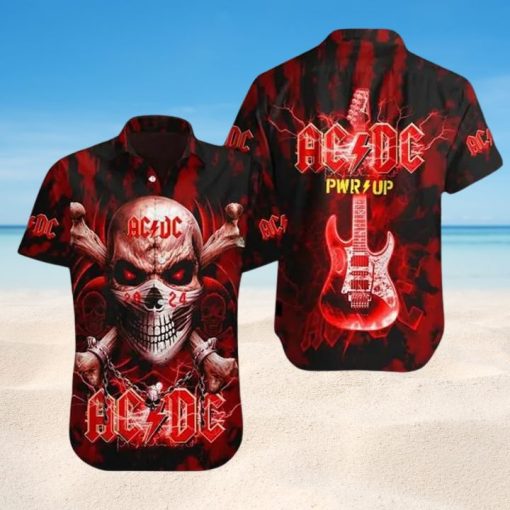 AC/DC Skull Power Up Hawaiian Shirt