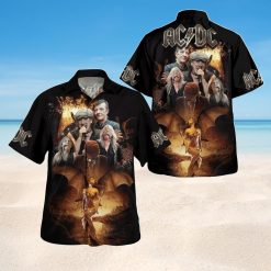 ACDC Warrior Angel Woman Hawaiian Shirt