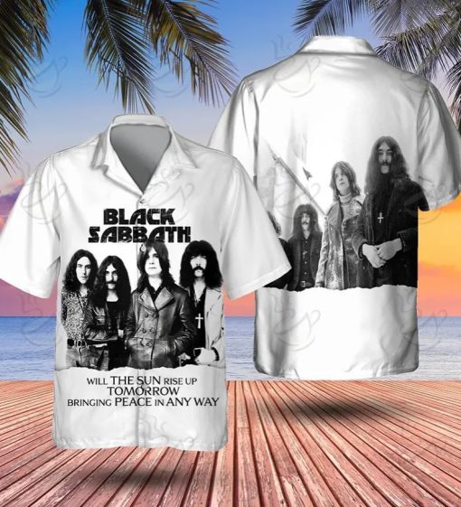 Black Sabbath Peace & Darkness Retro Hawaiian Shirt