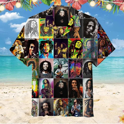 Bob Marley Iconic Moments Hawaiian Shirt