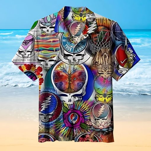 Cosmic Skull Montage Grateful Dead Hawaiian Shirt front