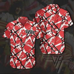 Eddie Van Halen Striped Hawaiian Shirt