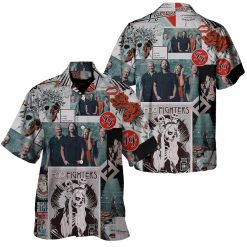 Foo Fighters Artistic Band Tribute Hawaiian Shirt