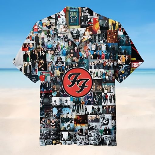 Foo Fighters Memorable Moments Tribute Photo Collage Hawaiian Shirt