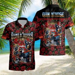 Personalized Guns N' Roses Biker Rebellion Hawaiian Shirt