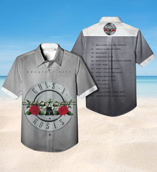 Guns N' Roses Greatest Hits Tribute Hawaiian Shirt