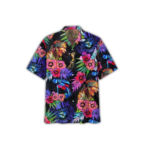 Guns N' Roses Tropical Rebellion Hawaiian Shirt front