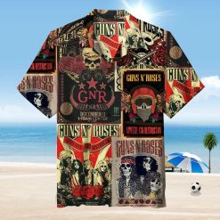 Guns N' Roses Vintage Concert Poster Hawaiian Shirt