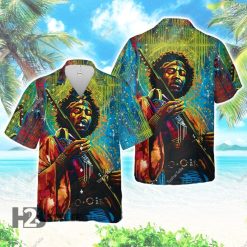 Jimi Hendrix Classic Rock Psychedelic Groove Hawaiian Shirt