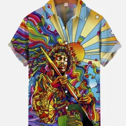 Jimi Hendrix Cosmic Groove Hawaiian Shirt